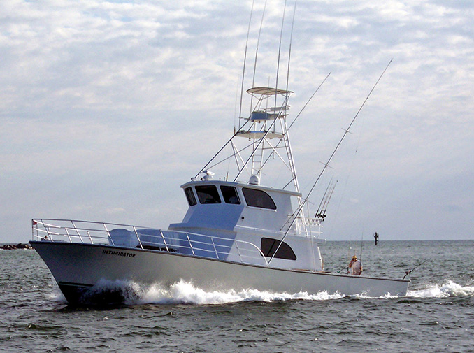 The 'Intimidator' is a 65X19 ft Sportfisherman