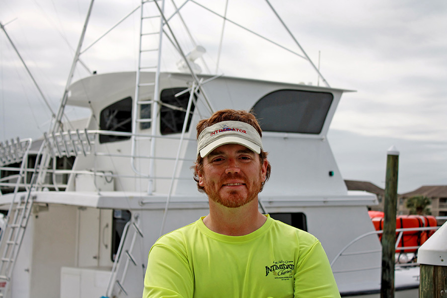 Chad, One of the Mates of the Intimidator Charter Boat