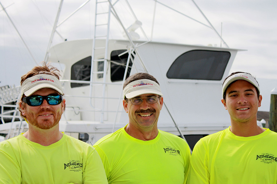 Three Mates of the Intimidator Charter Boat
