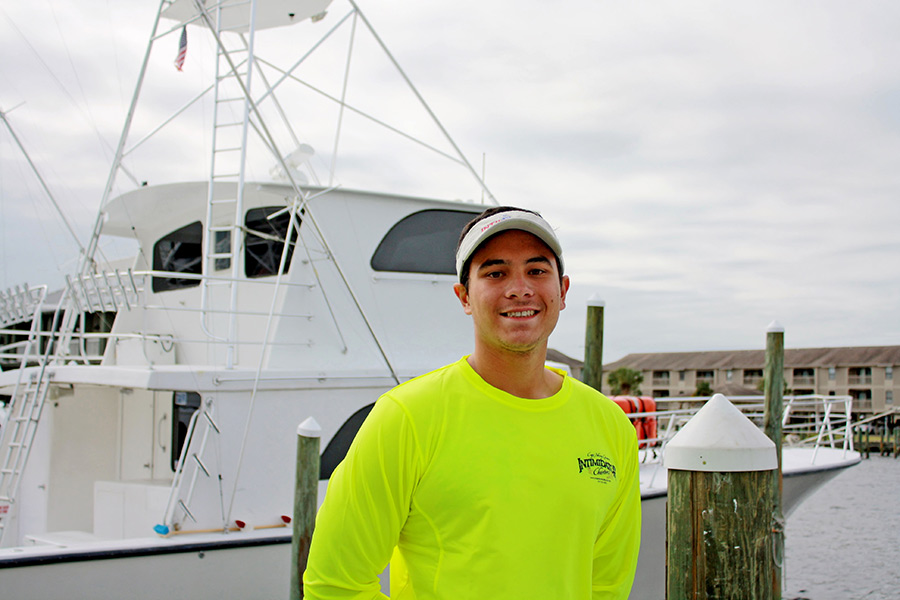 Josh, One of the Mates of the Intimidator Charter Boat